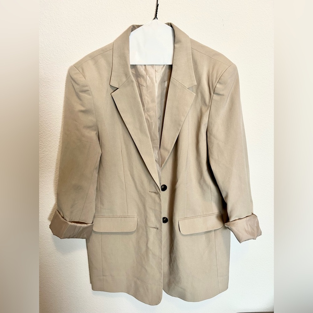 ASOS Tan Oversized Blazer - Size 10